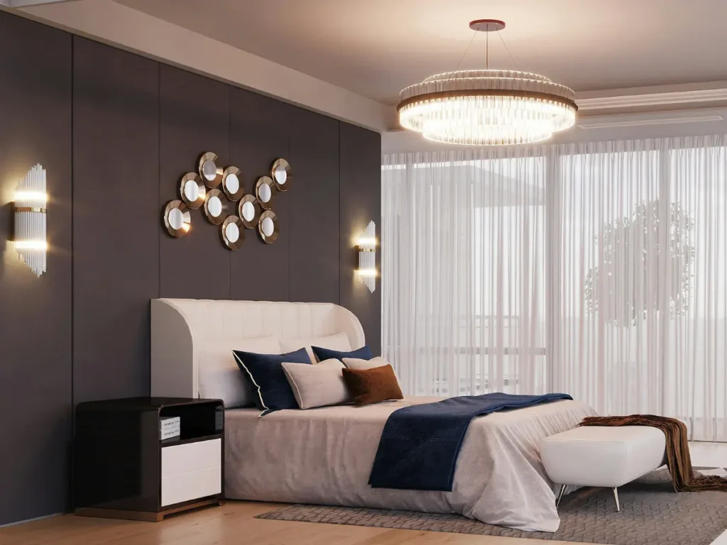 Modern custom home remodeling interior featuring a redesigned bedroom with contemporary finishes, representative of Bay Area remodel styles