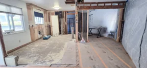 Structural framing and wall removal during Oakland CA home renovation