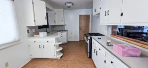 Outdated kitchen in Oakland CA before full remodel and layout expansion