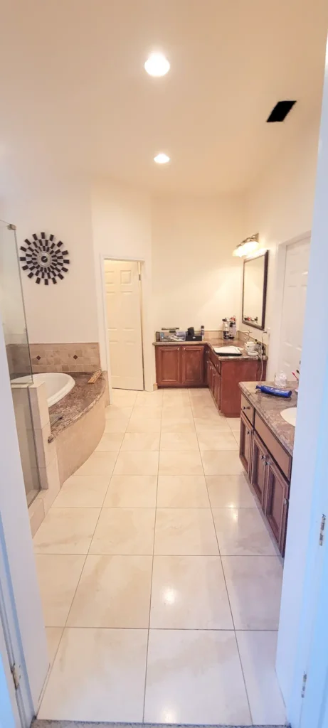 Before photo of master bathroom in Pleasanton, CA prior to full renovation