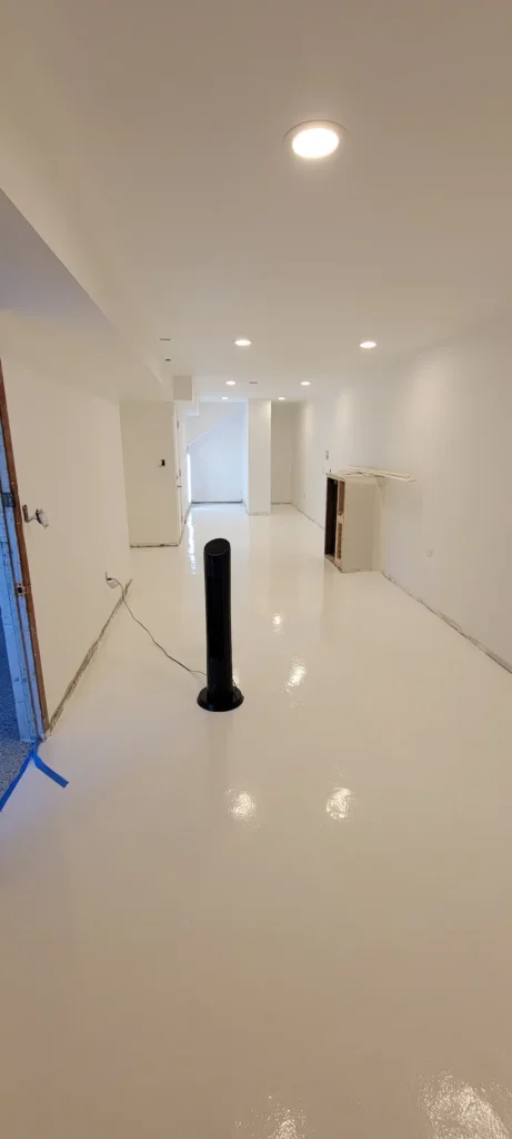 Epoxy flooring installed in garage and laundry room remodel in El Sereno California