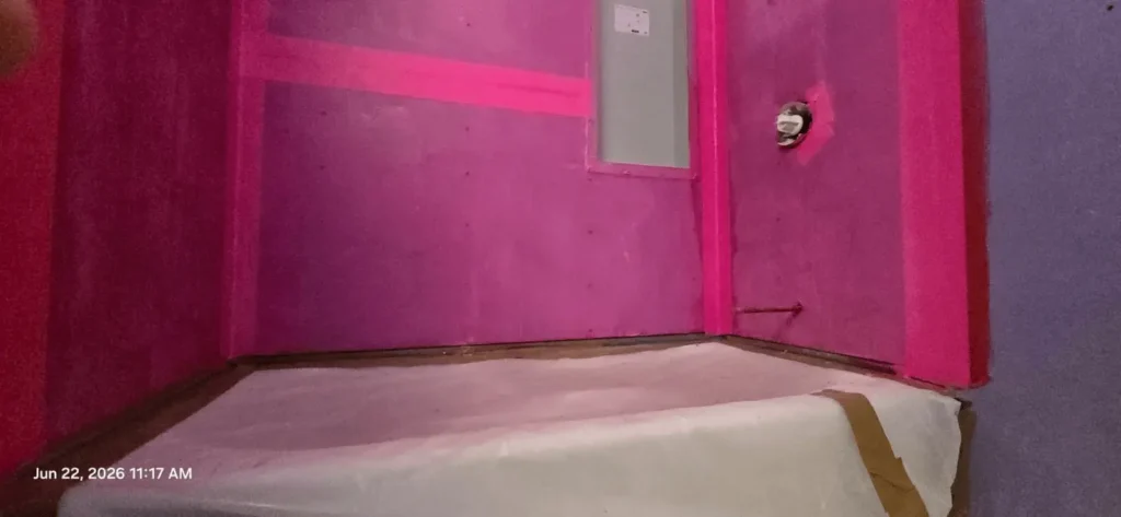 Bathroom Waterproofing in progress